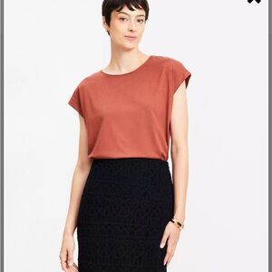 LOFT Terracotta Modern Wedge Tee